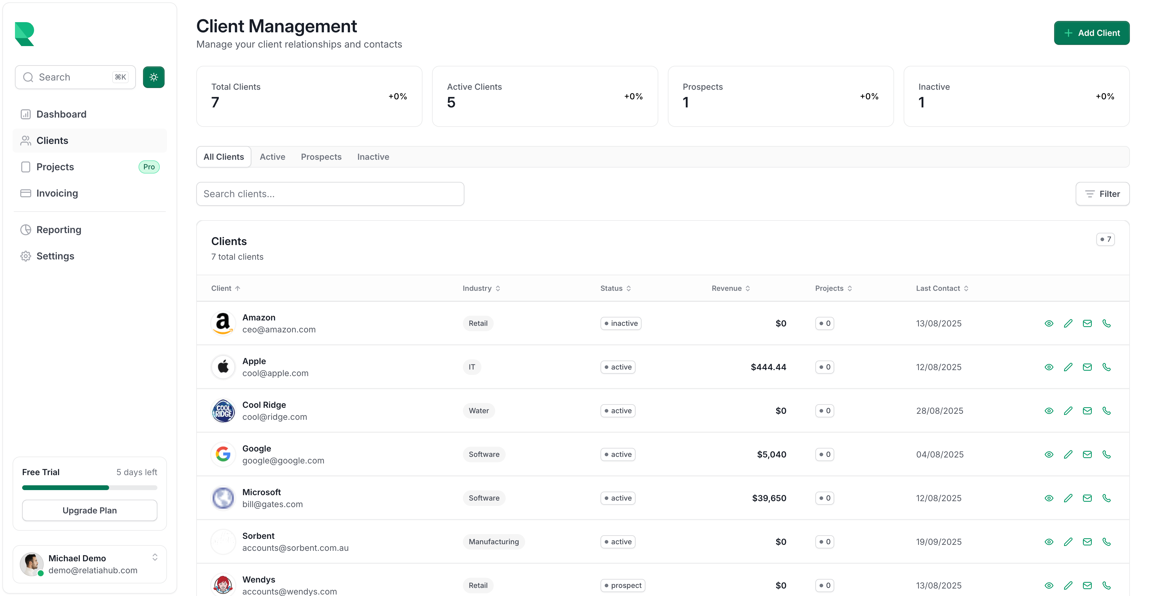 RelatiaHub - Client Management & Invoicing Made Simple